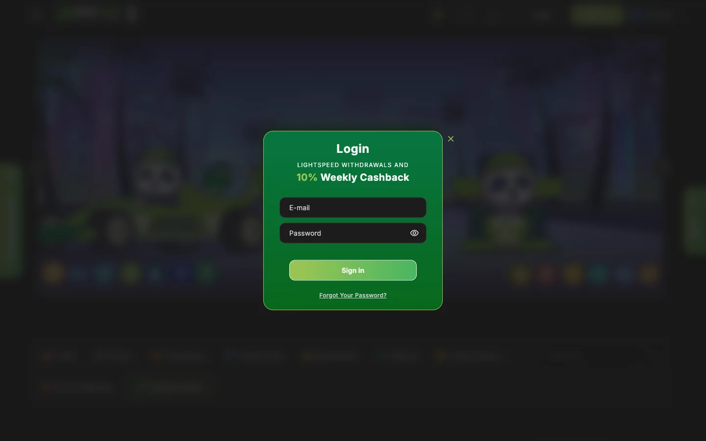FastPay Casino login modal used to sign in after installing the mobile app in Australia